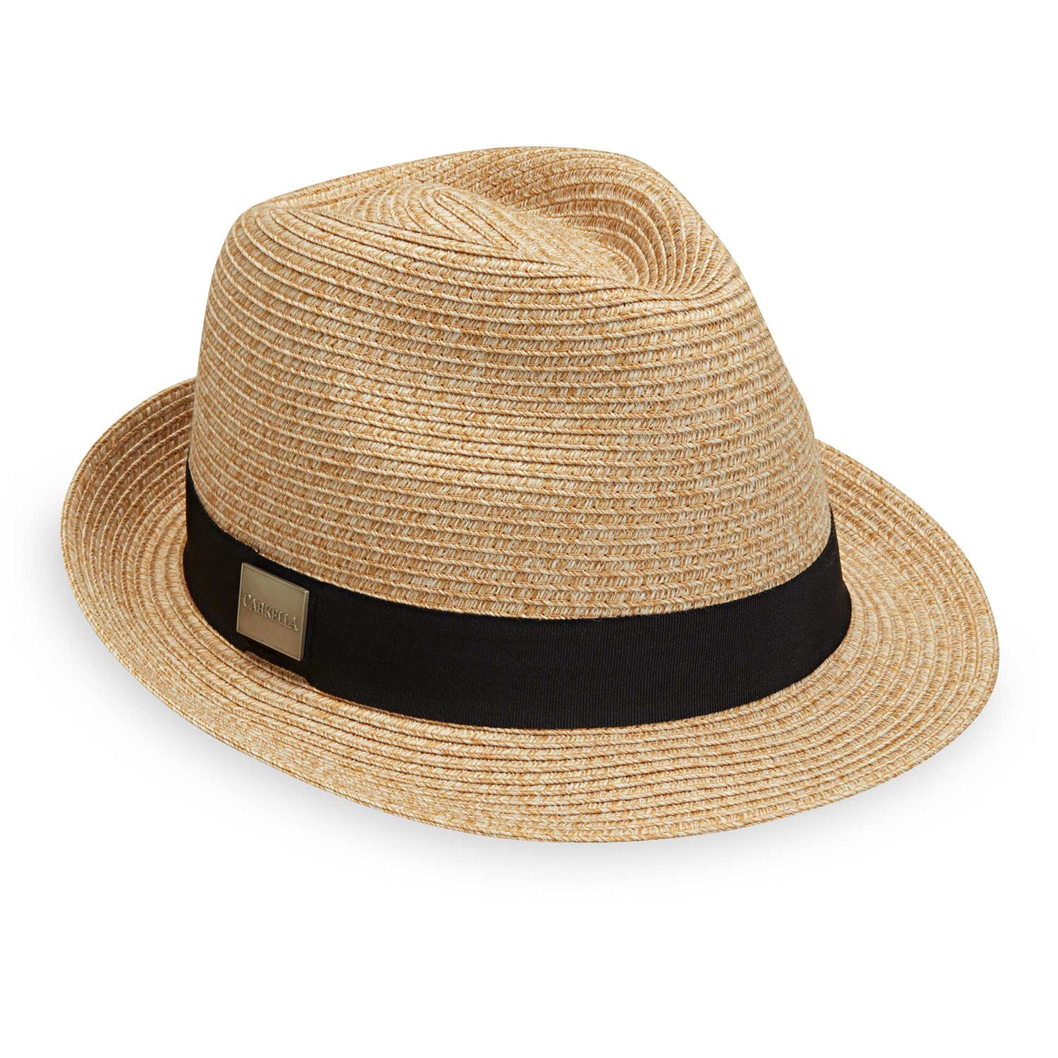 Featuring Carkella Trilby style Del Mar sun hat for men and women made with packable material