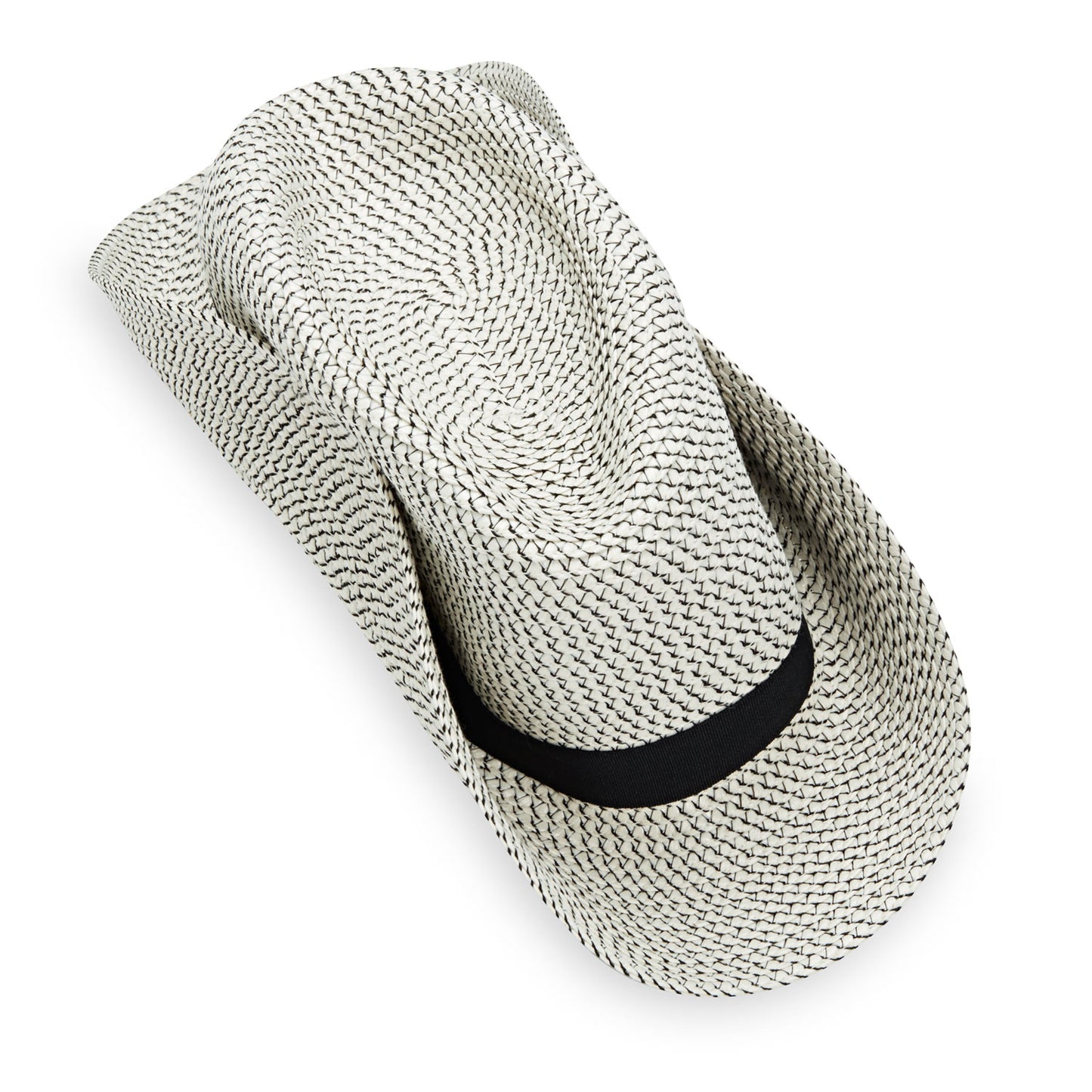 packing view of fedora sun hat by Wallaroo, Ivory/Black