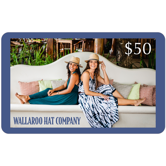 Women outside wearing chique sun hats with an artisan flair by Wallaroo - $50