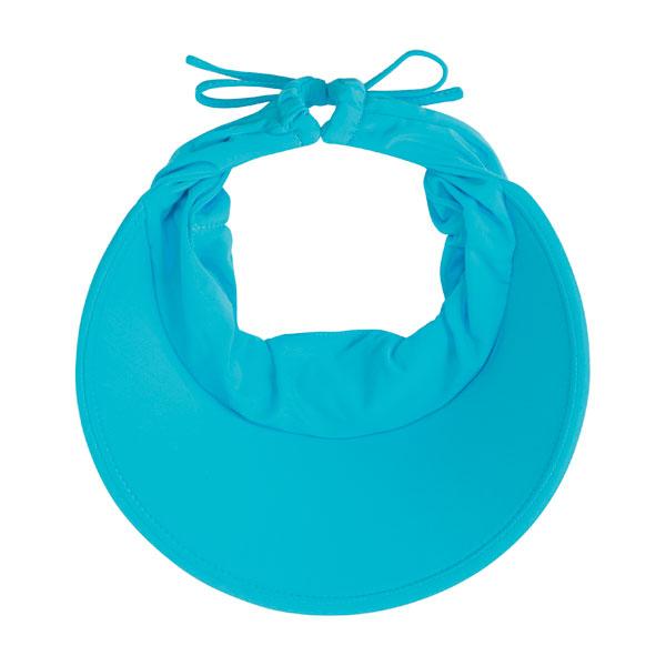 Bottom of Women's Adjustable Sun Aqua Visor for the beach or pool in Turquoise from Wallaroo