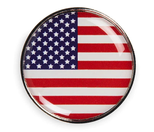 Featuring Carkella USA Round Flag Emblem