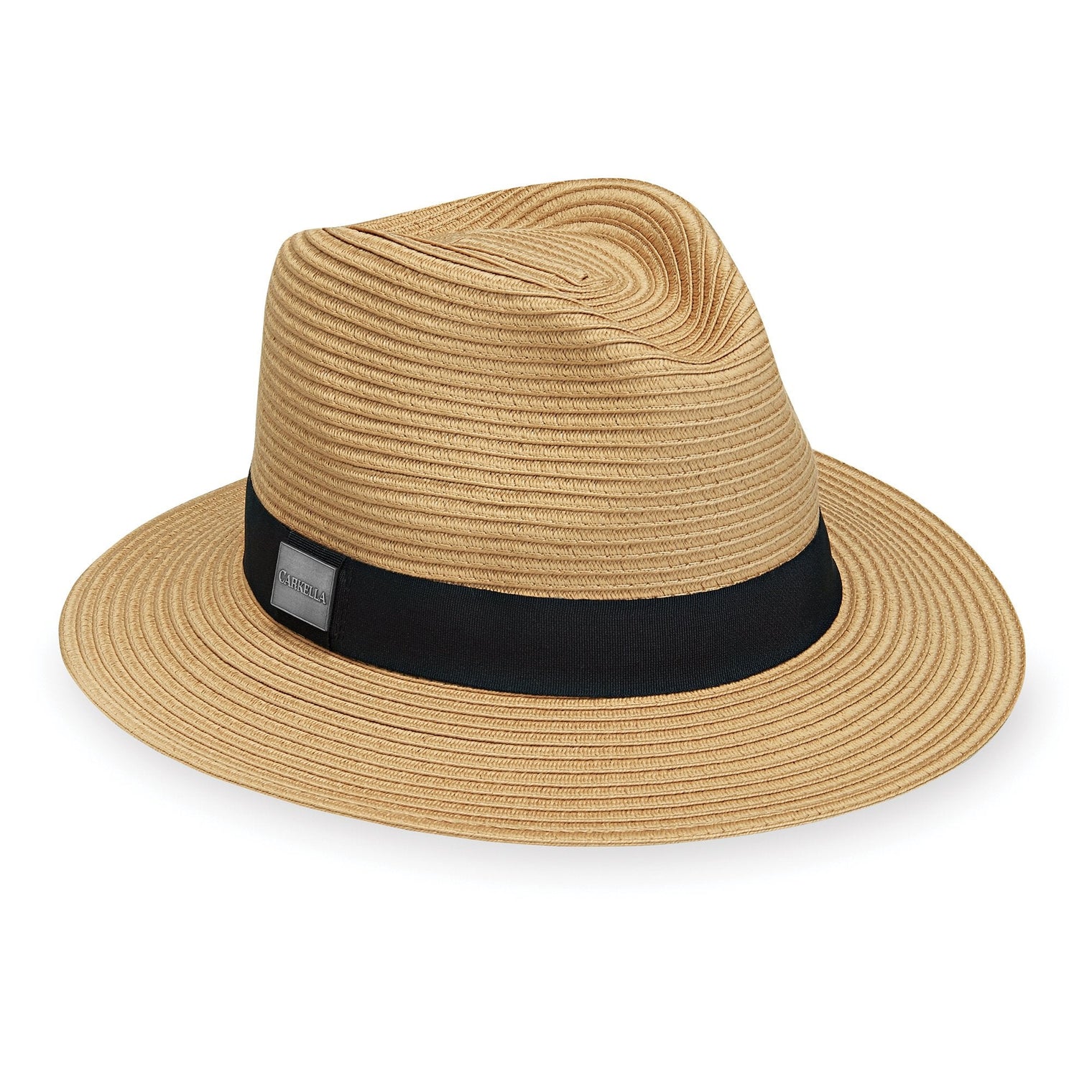 Featuring Front of Unisex Packable Fedora Style Palm Beach UPF Sun Golf Hat from Carkella