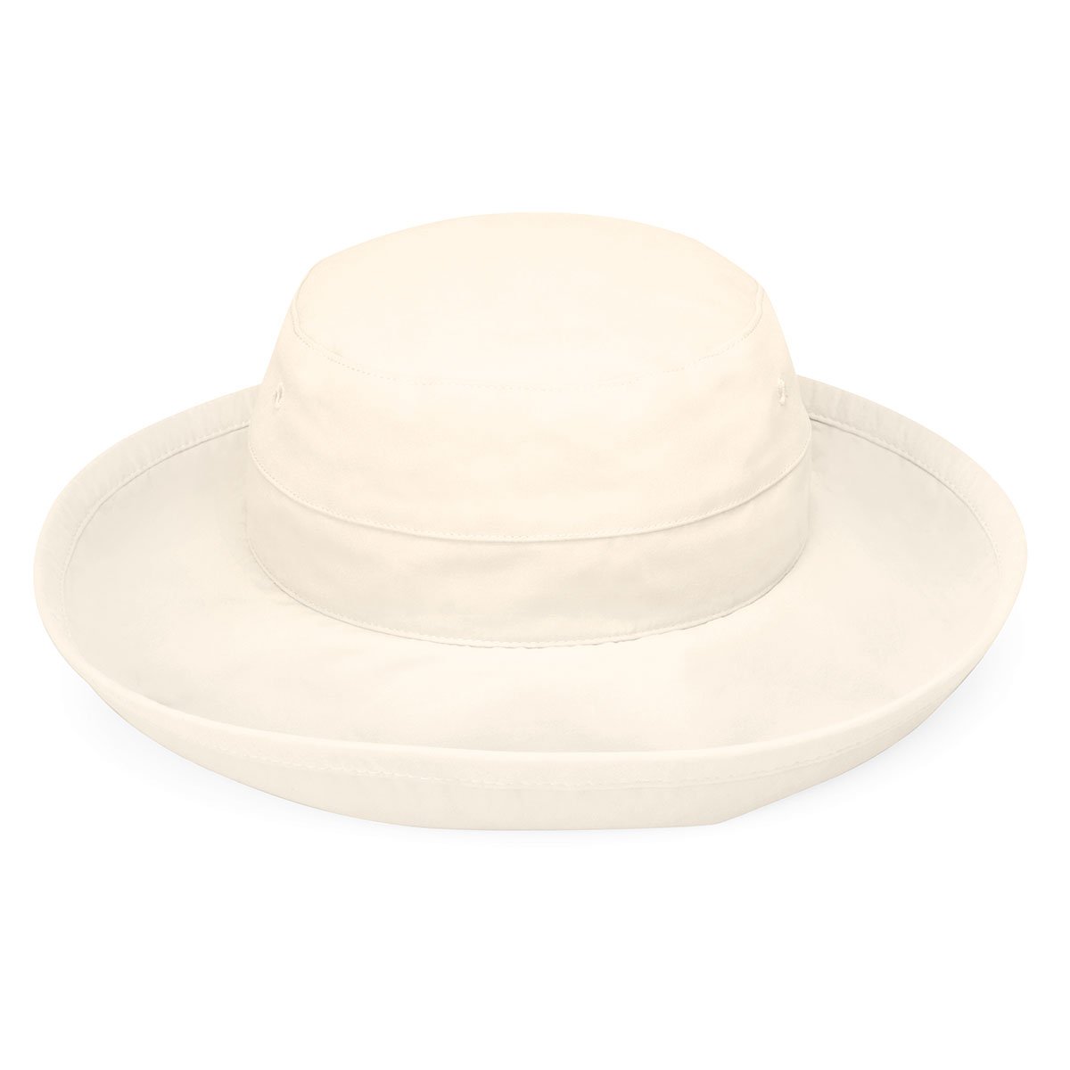 Casual Traveler Microfiber UPF Big Wide Brim Crown Style Sun Hat from Wallaroo, Microfiber Natural