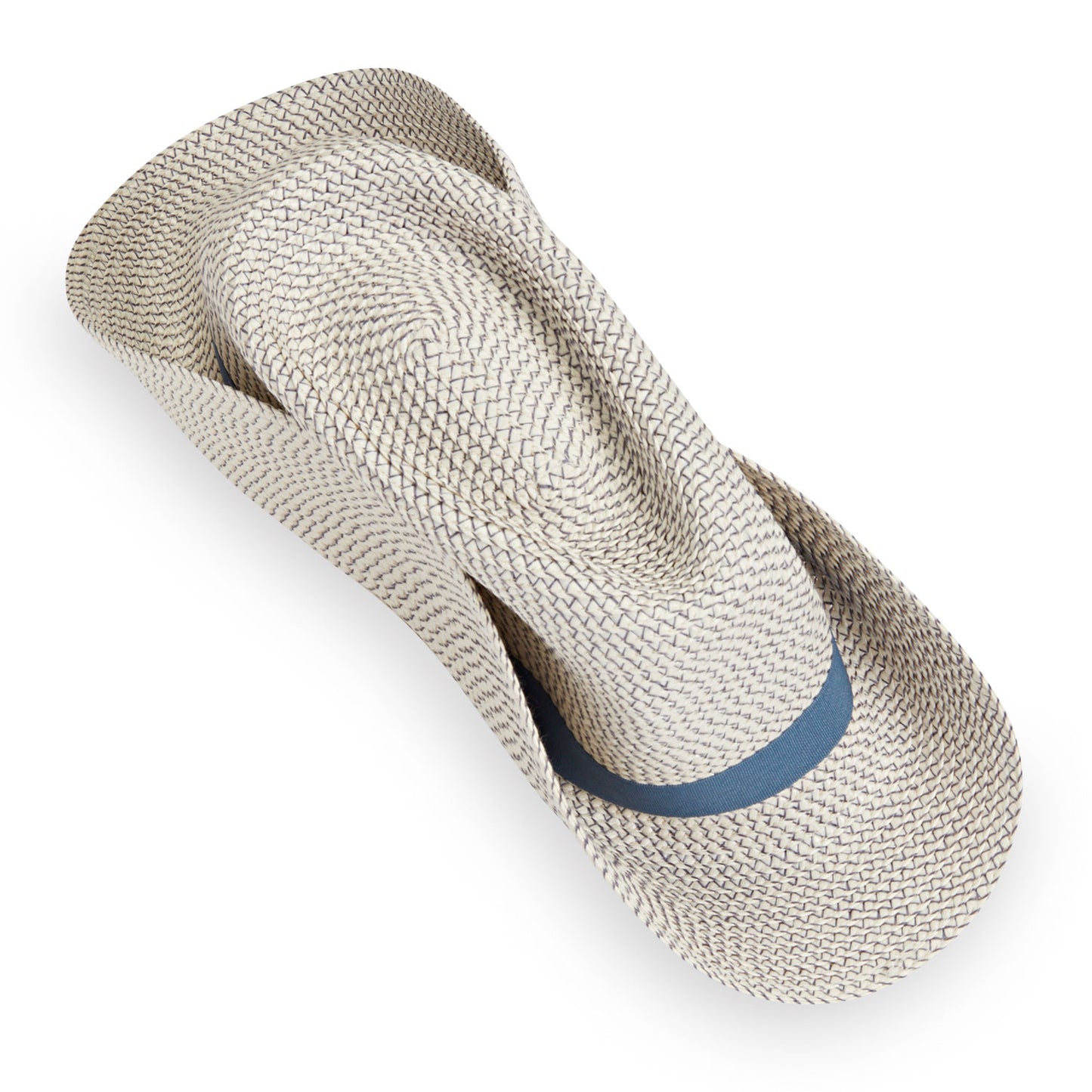 Packing View of Charlie UPF Fedora Style Sun Hat in Ivory/Dusty Blue from Wallaroo
