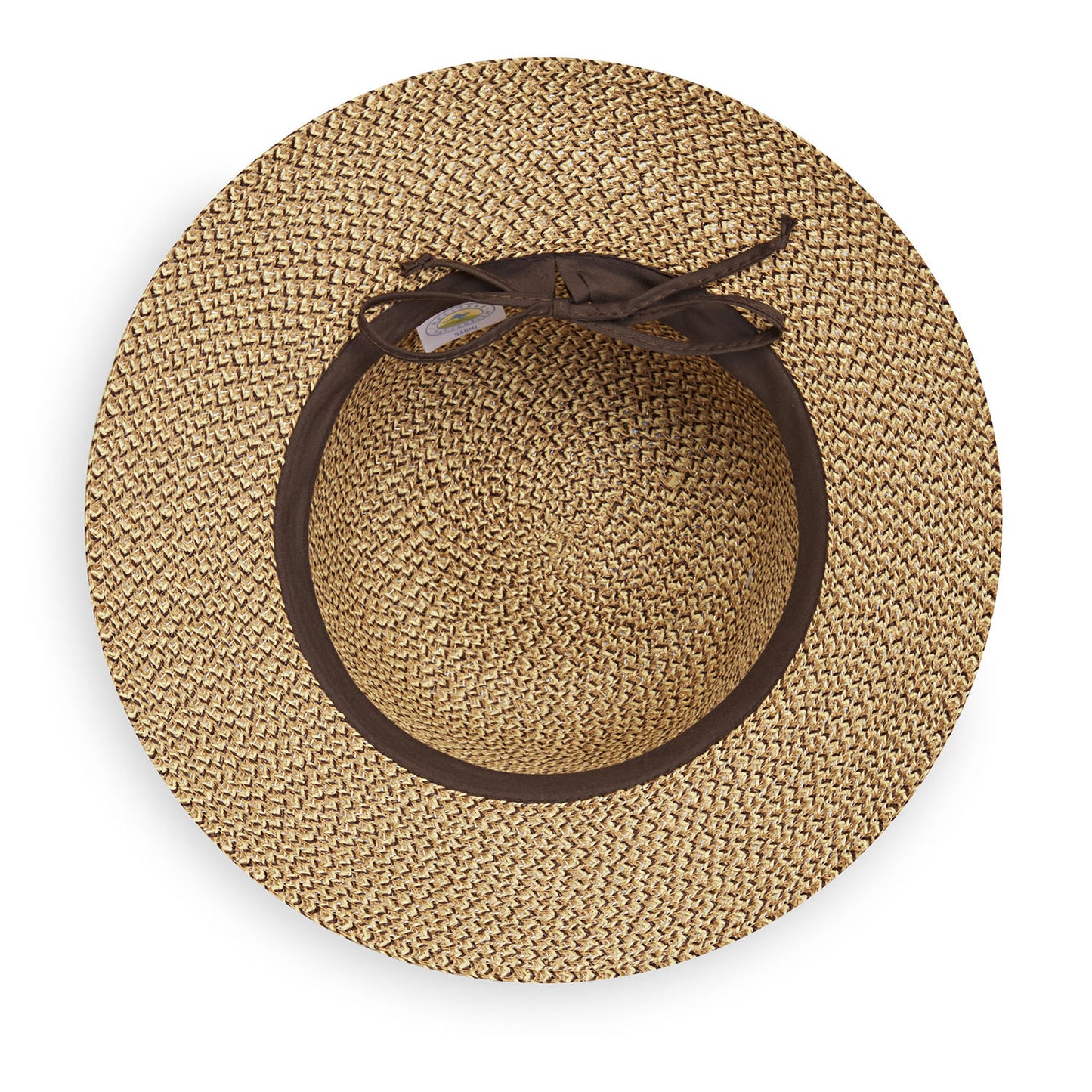 Bottom of Ladies' Naomi Bucket Style UPF Sun Hat in Mixed Brown by Wallaroo