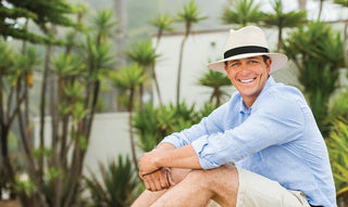 Man wearing a fedora summer sun hat by Wallaroo