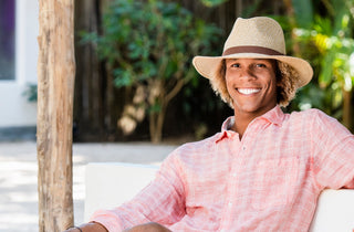 Man wearing a summer beach hat by Wallaroo