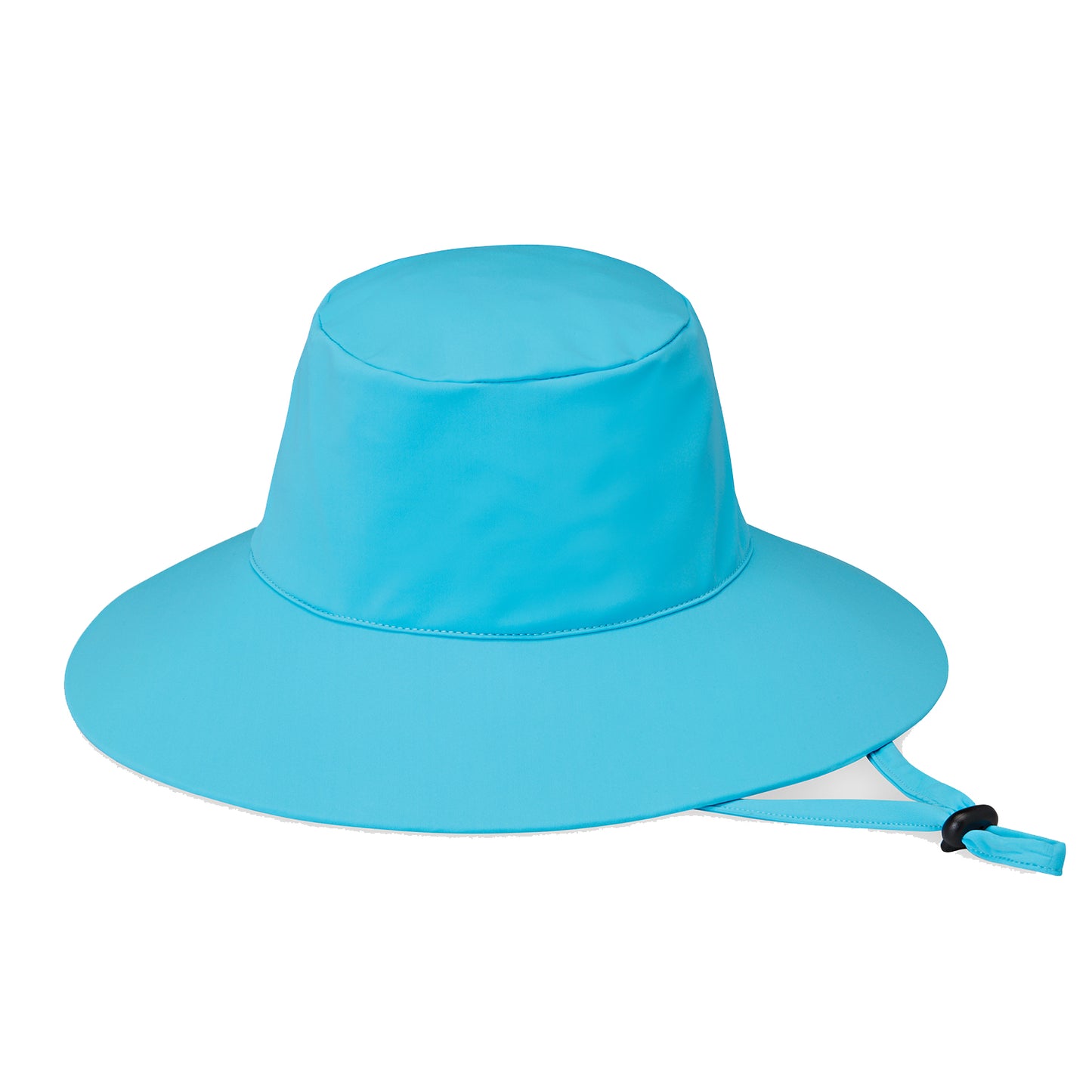 Front view of waterproof UPF 50+ Aqua Hat with chinstrap. 