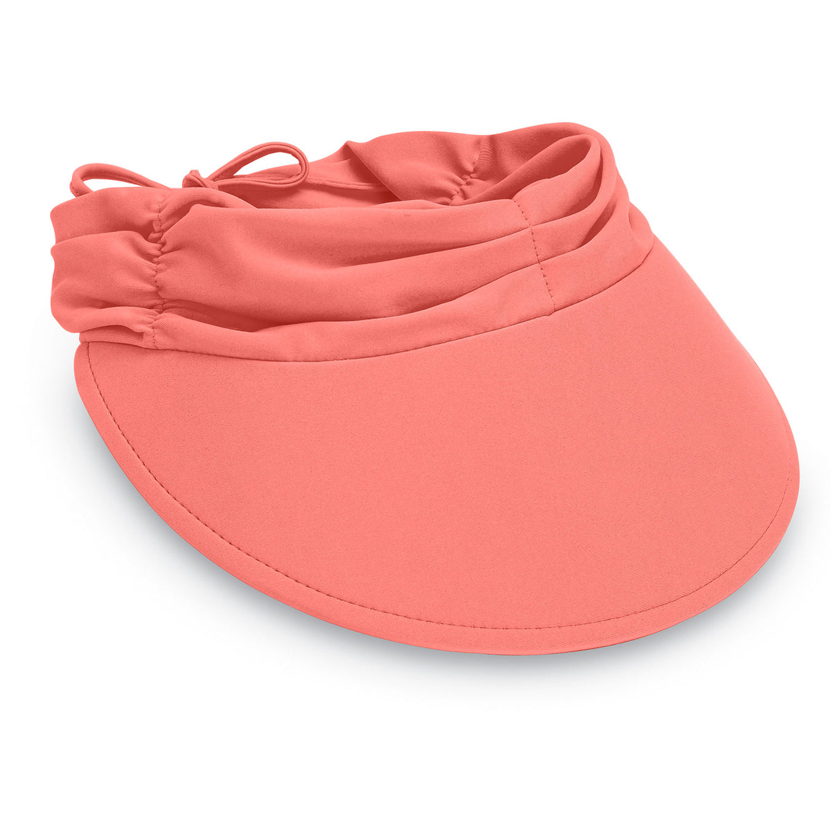 Women's Packable Sun Aqua Visor for the beach or pool in Coral from Wallaroo