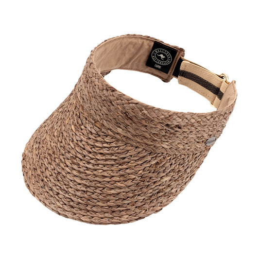 Capri raffia visor in mushroom