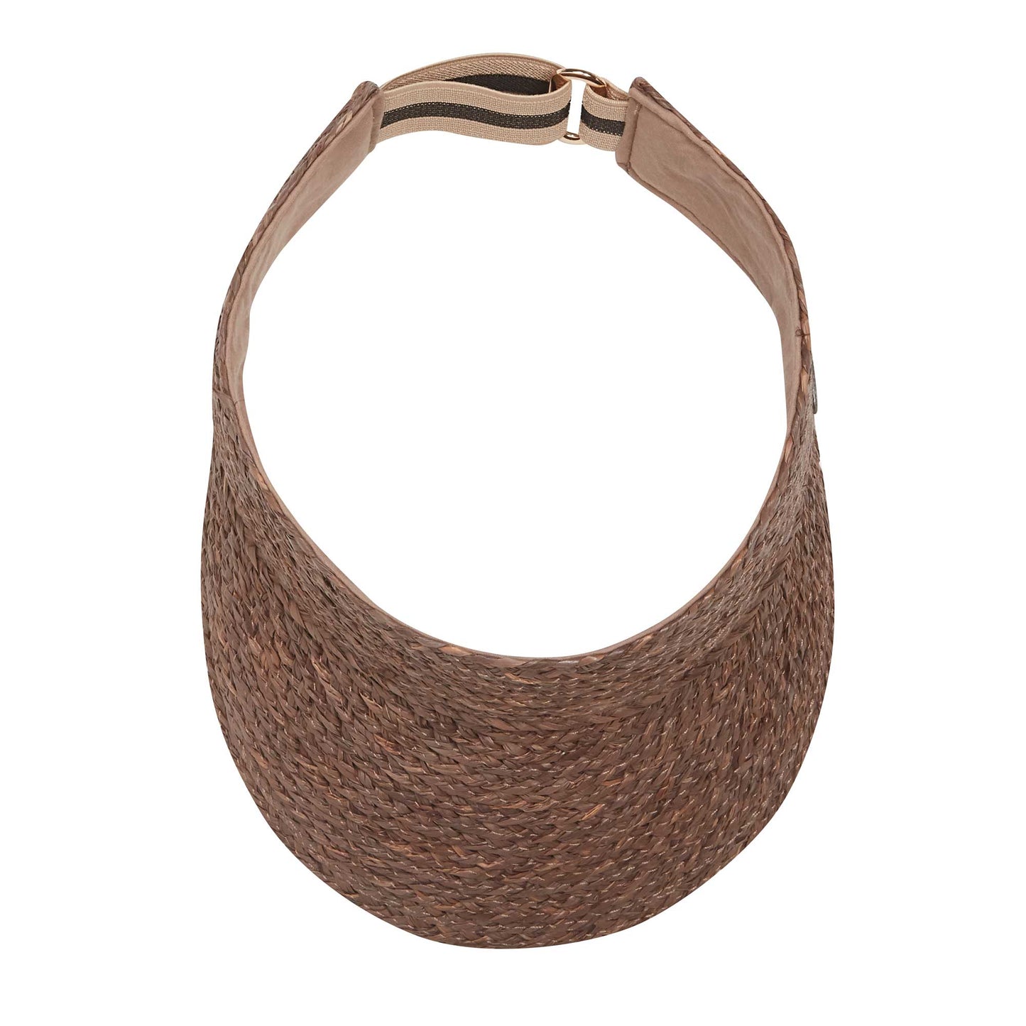 Top of Capri sun visor in raffia fabric, Mushroom