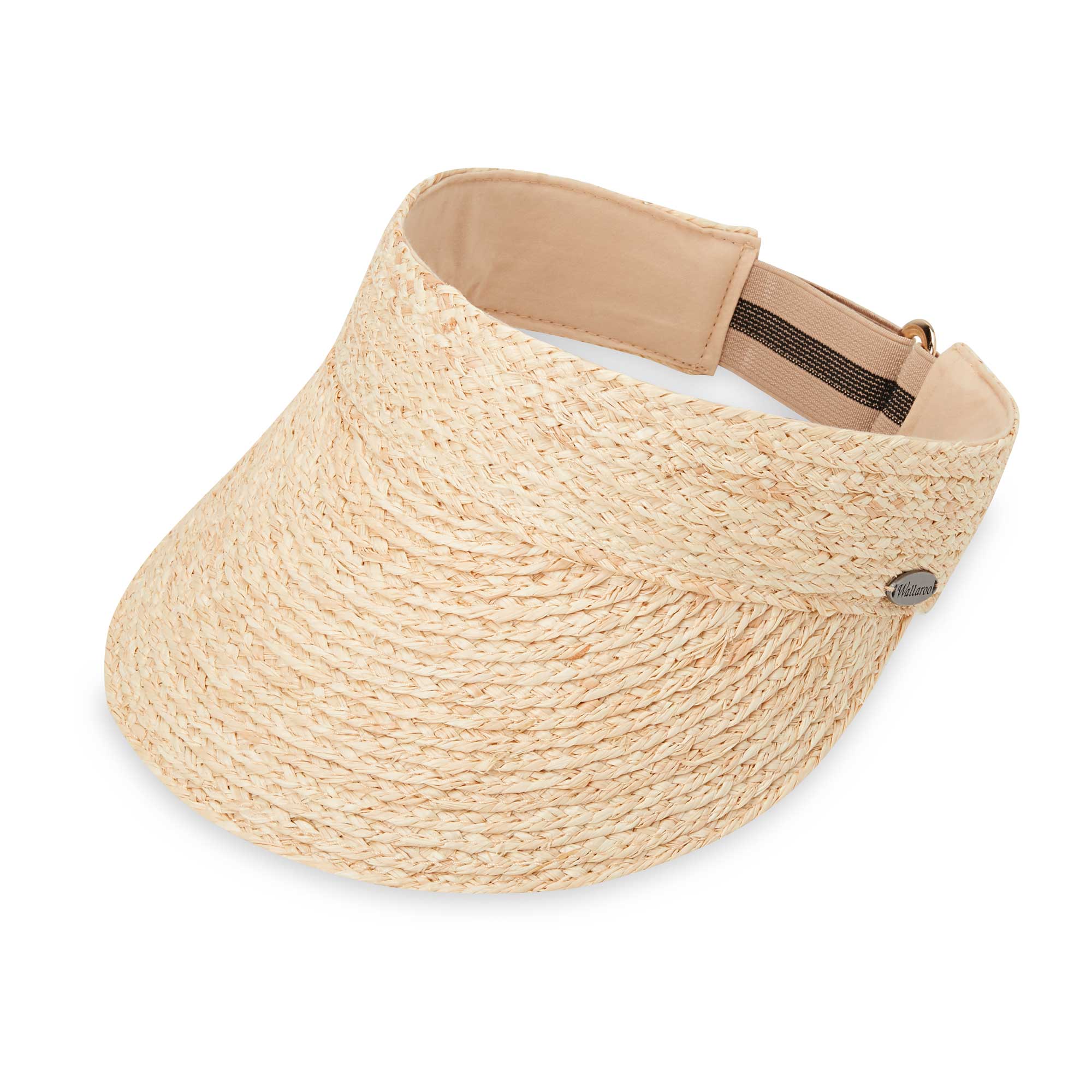 Capri sun visor in raffia fabric, Natural