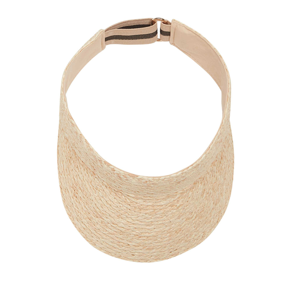 Top of Capri sun visor in raffia fabric, Natural