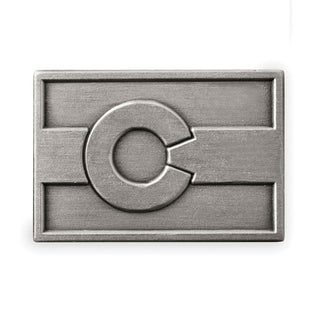 View of the Colorado Flag image on the 2-sided Metal Etched Emblem from Carkella by Wallaroo