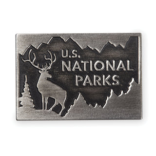 View of the U S National Parks Metal Etched Emblem from Carkella by Wallaroo