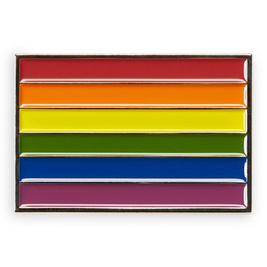 View of the Pride Flag Metal Enameled Emblem from Carkella by Wallaroo