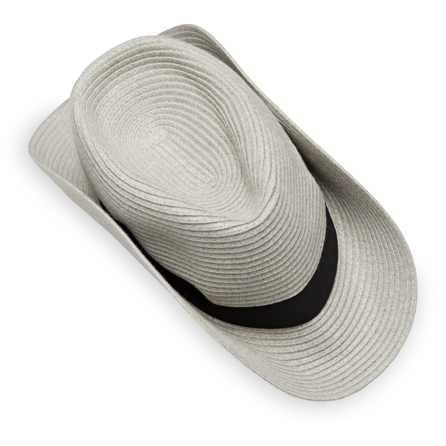 Carkella Fairway fedora in grey taco fold packing
