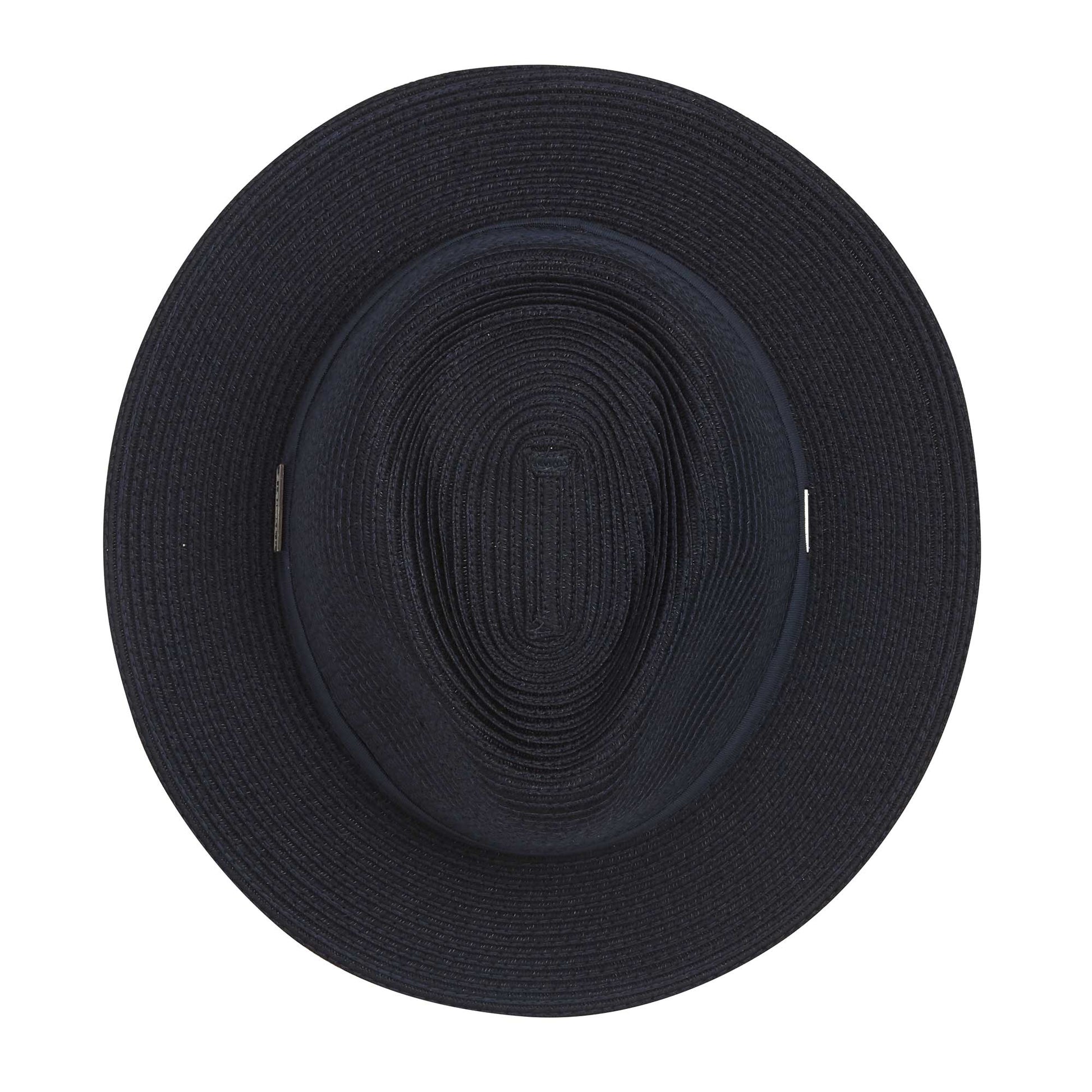 Top of Carkella men's Fairway fedora packable travel sun hat, Navy