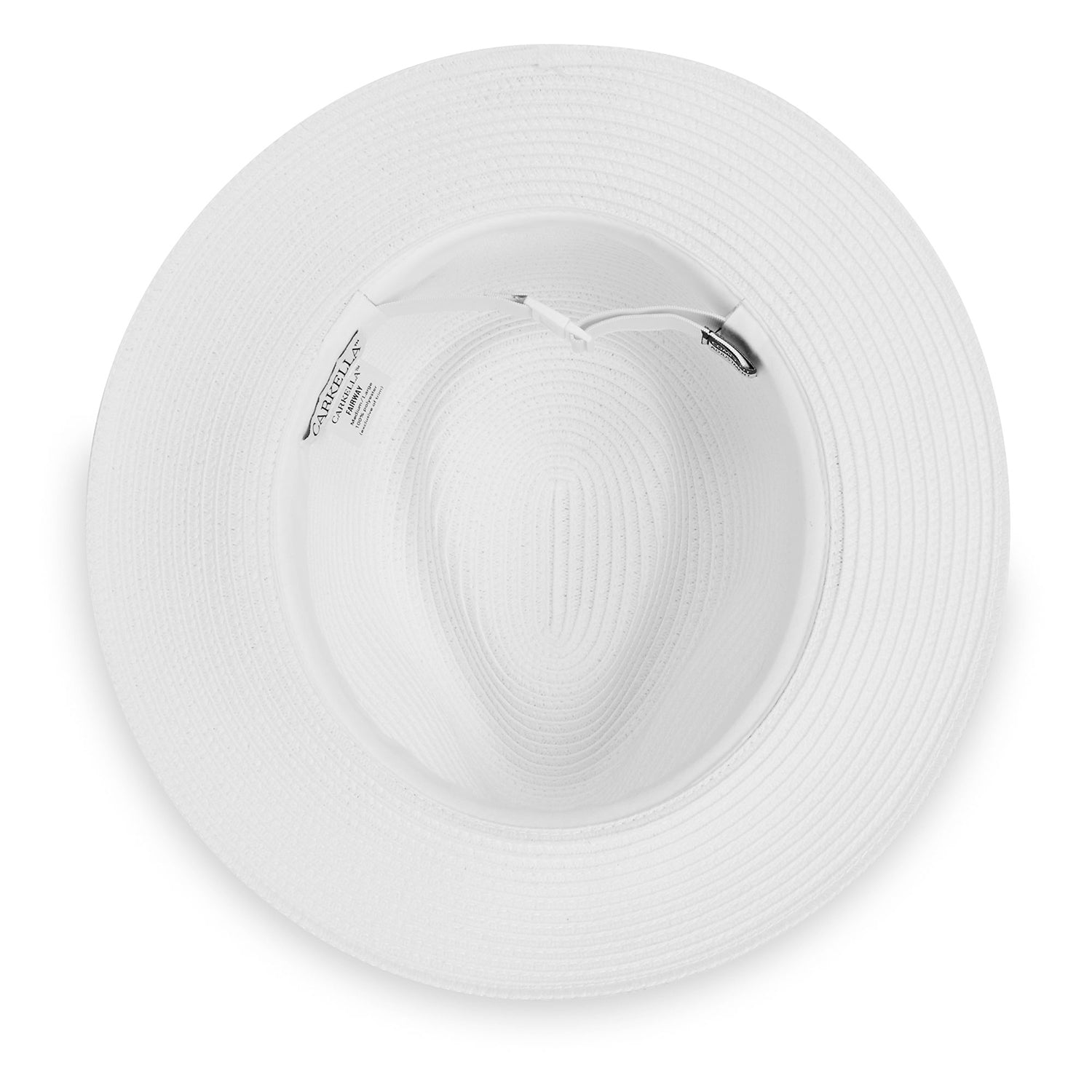 Carkella Fairway fedora in white inside view
