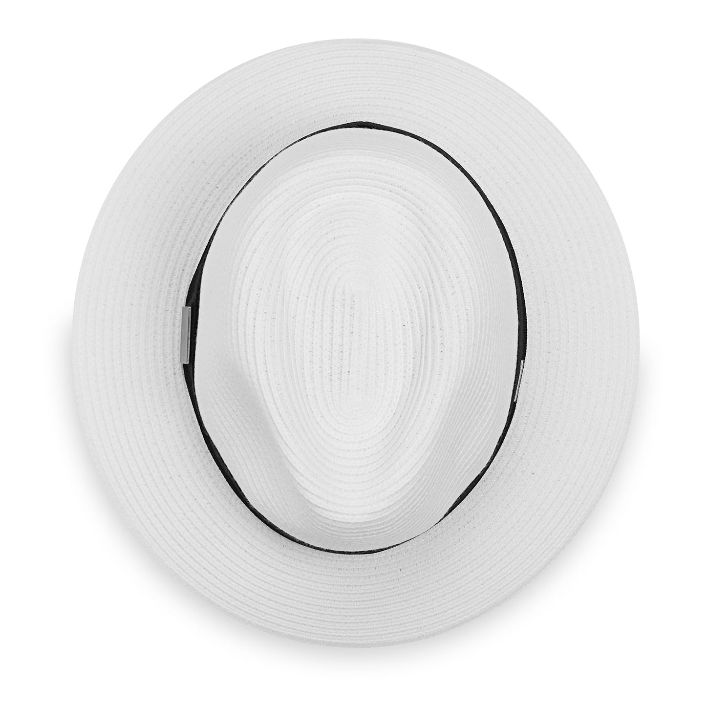 Carkella Fairway fedora in white top view