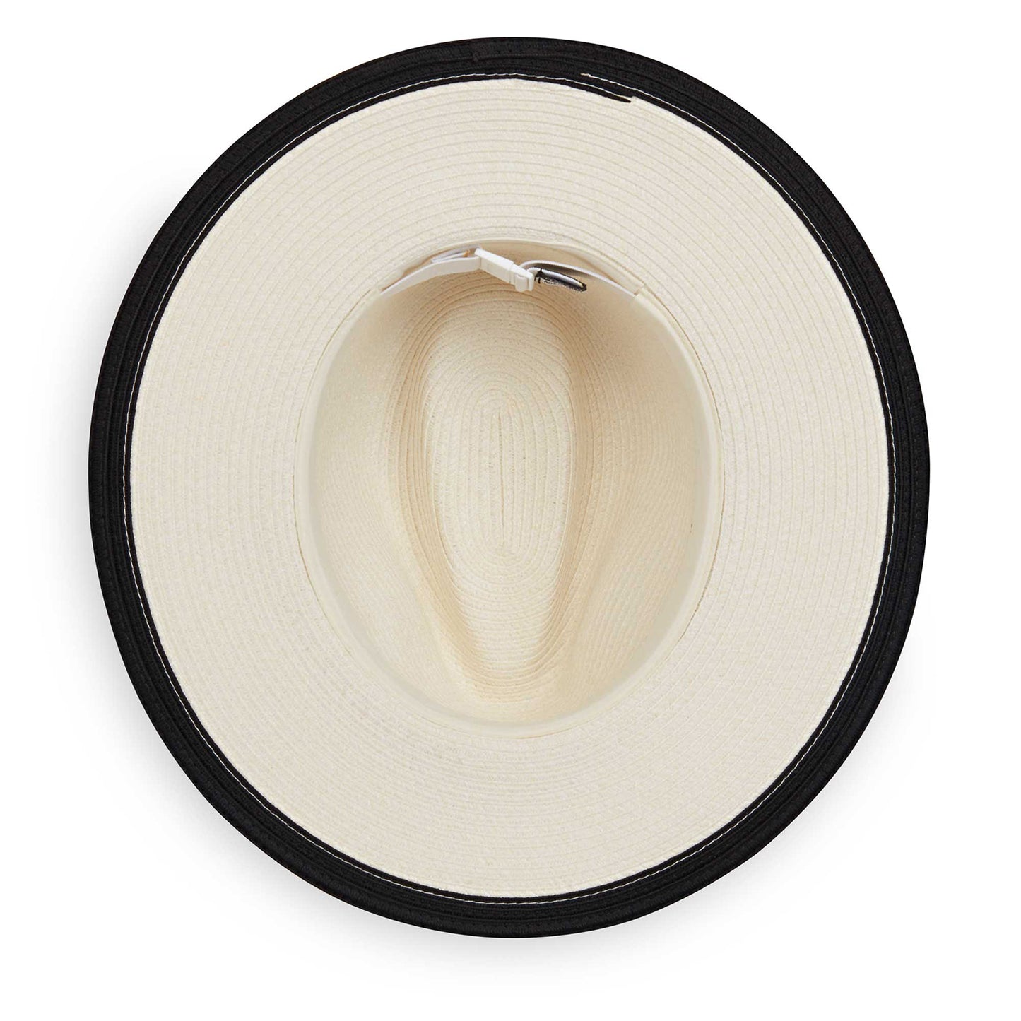 Inside view of women's Carkella by Wallaroo Lauren fedora, Ivory