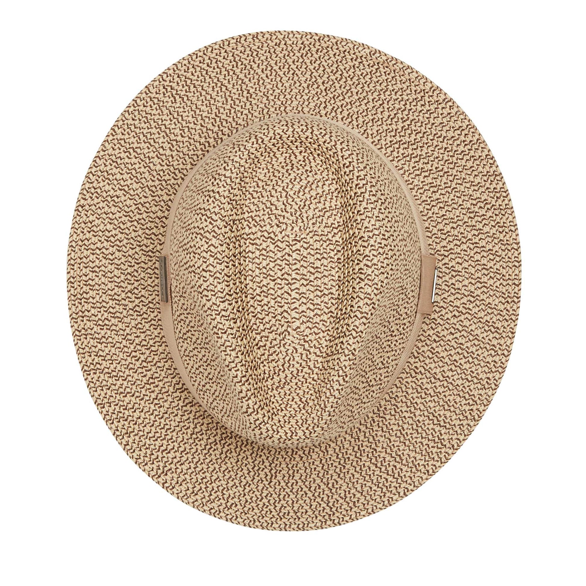 Top of Carkella men's Newhall fedora packable travel sun hat, French Beige