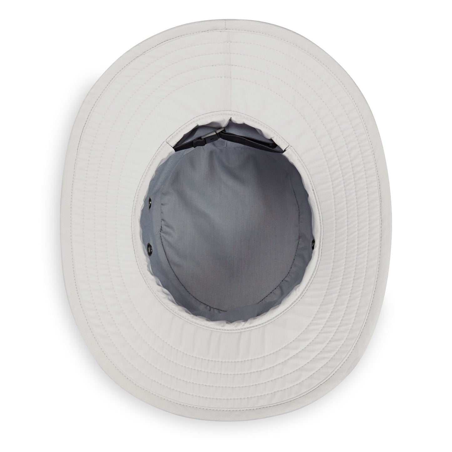 Inside view of unisex Carkella by Wallaroo Tahoe bucket hat, Dark Grey/Stone
