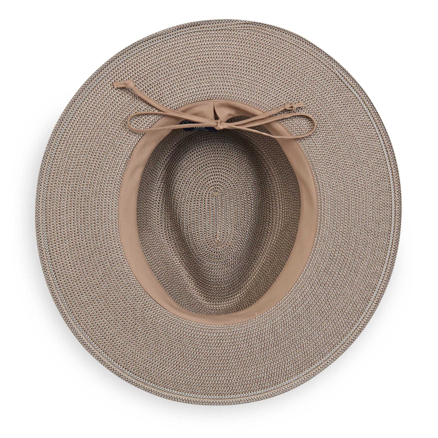 Inside view of Carter men's UPF 50+ fedora, Graphite