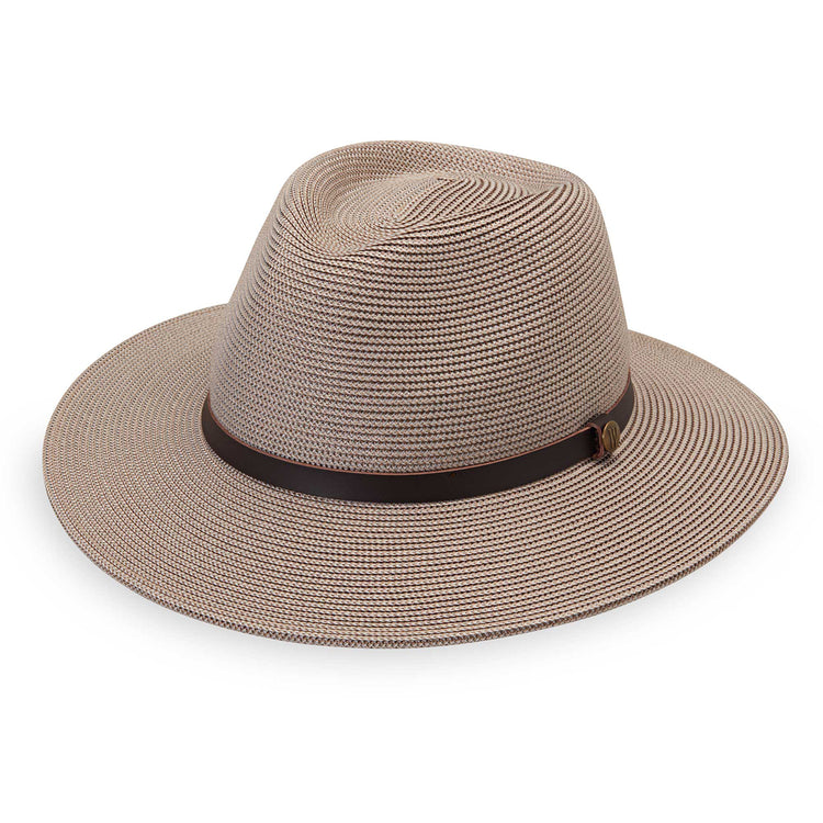 Wallaroo Carter fedora summer sun hat with UPF 50 rating for both men and women, Graphite