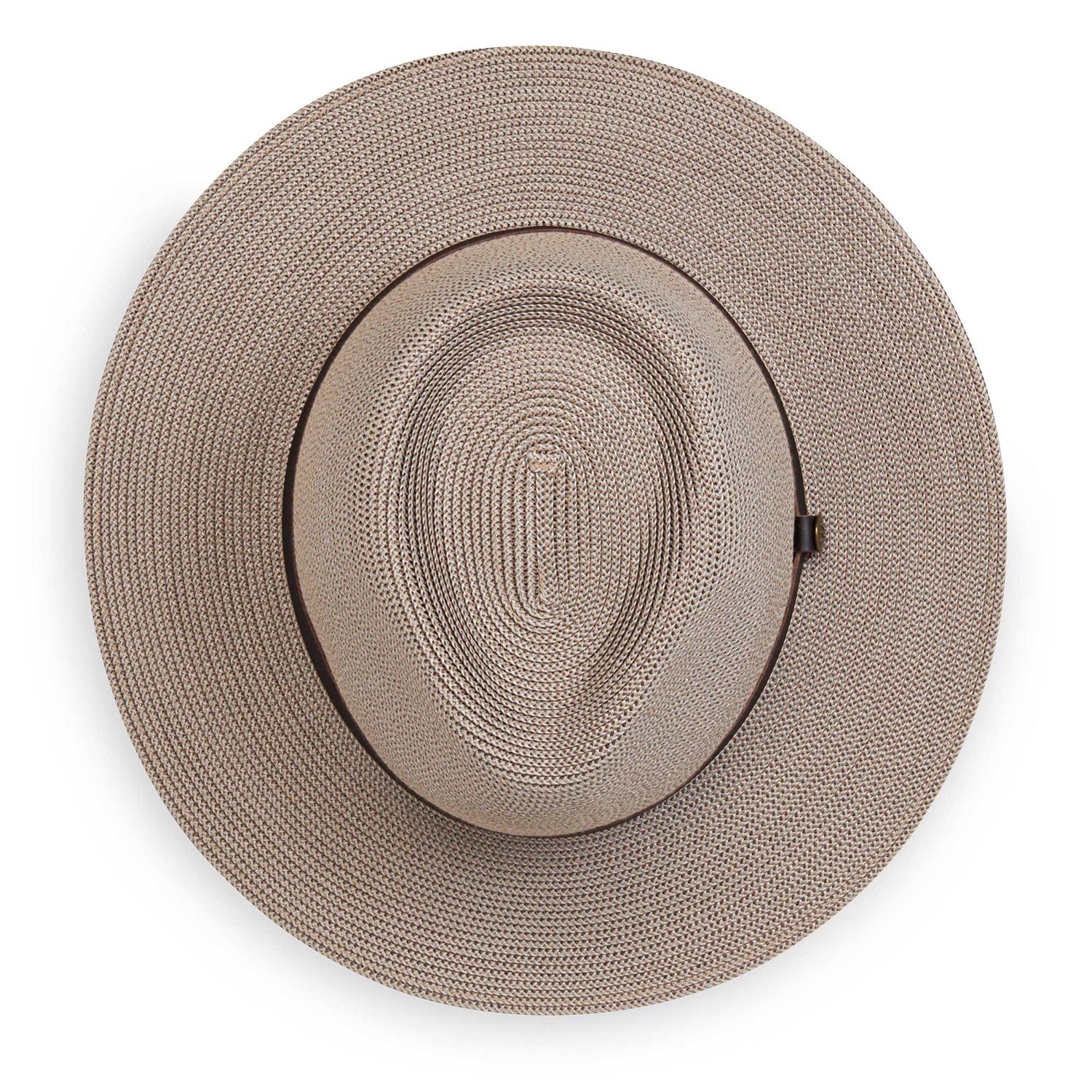 Top view of Carter men's UPF 50+ fedora, Graphite