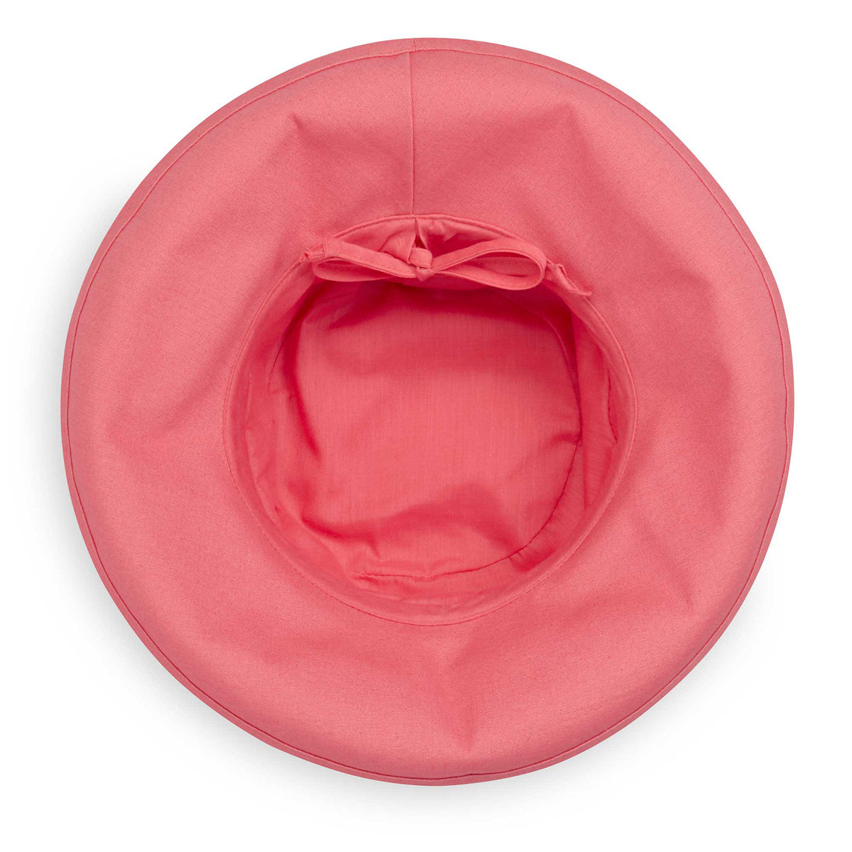 Inside view of Casual Traveler UPF 50+ bucket hat, Coral