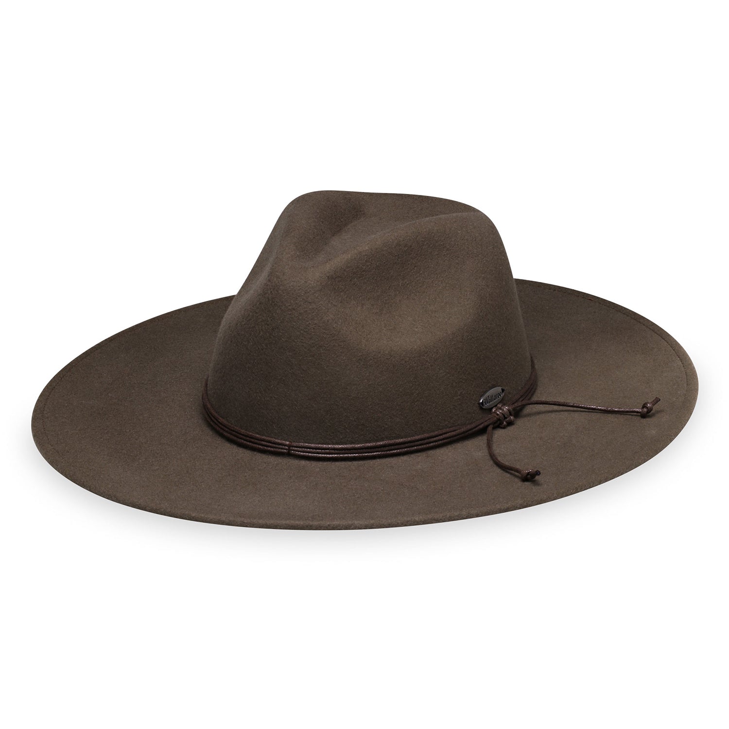 Ladies' wide brim winter sun hat by Wallaroo, Truffle