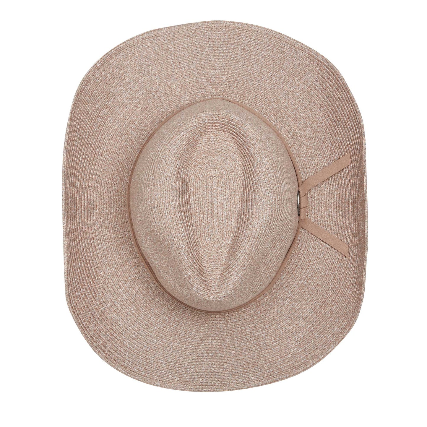 Top of women's Denver cowboy packable travel sun hat, Taupe