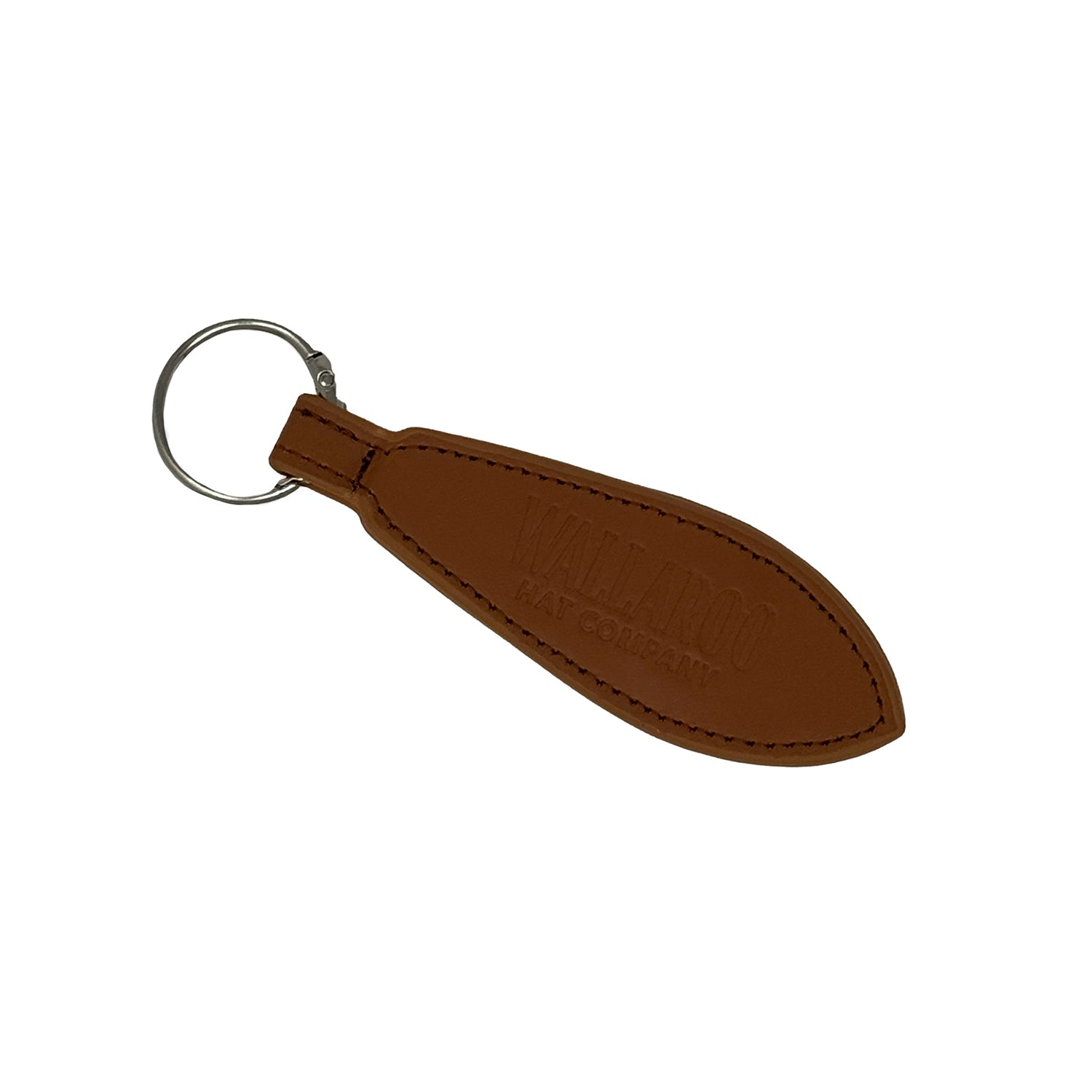 Photo of brown leather hat clip