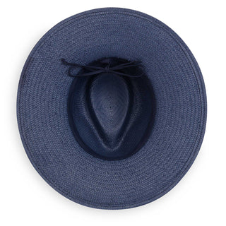 Interior of Klara sun hat by Wallaroo, featuring a UPF 50+ rating, wide brim, and fedora crown