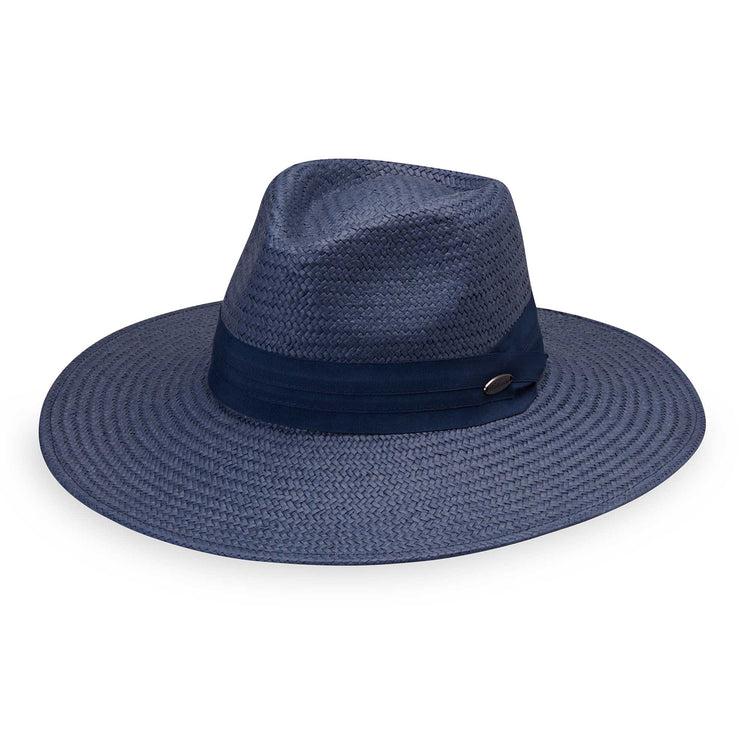Fedora style Klara straw sun hat by Wallaroo with a big wide brim and UPF 50+ rating
