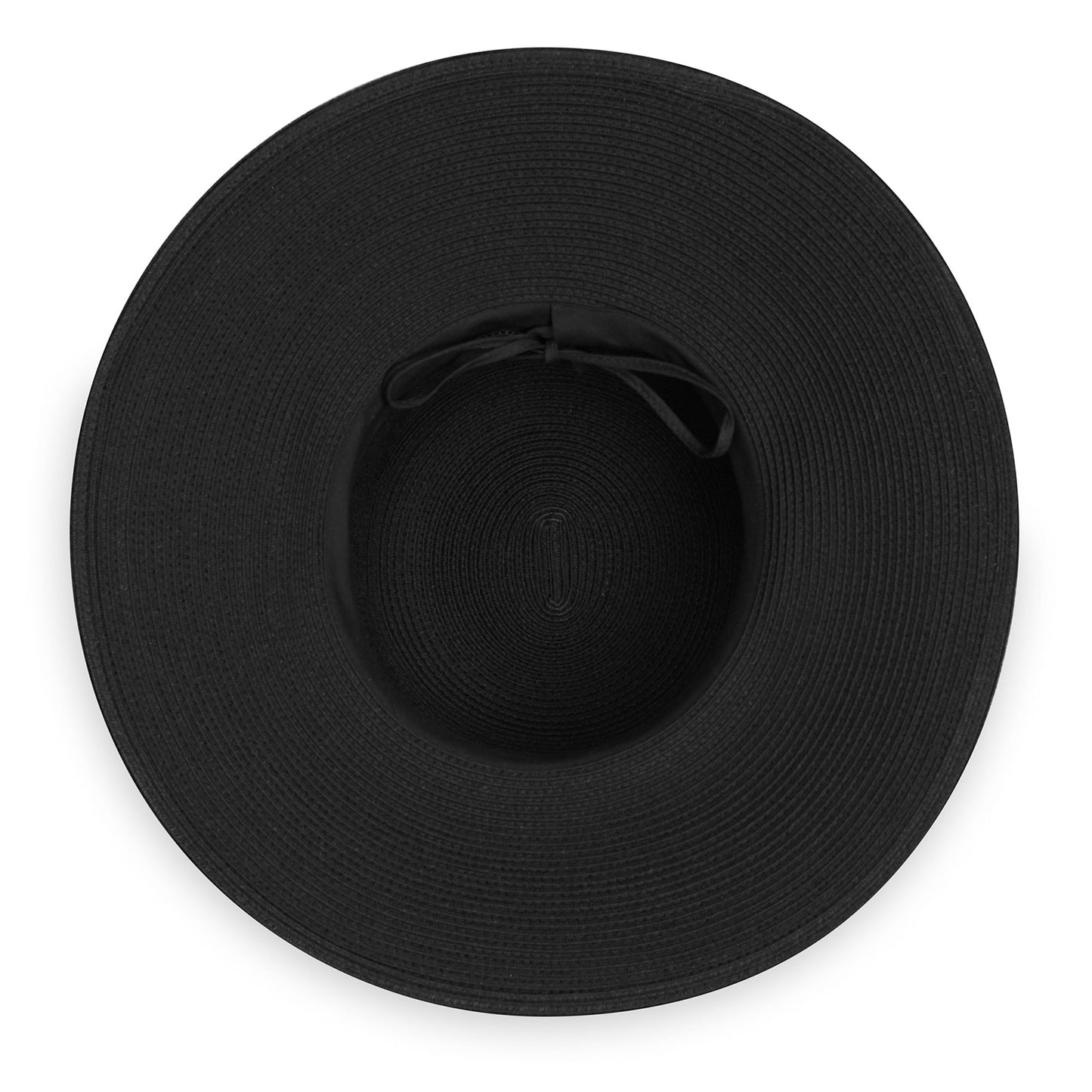 Inside view of Margot wide brim sun hat, Black