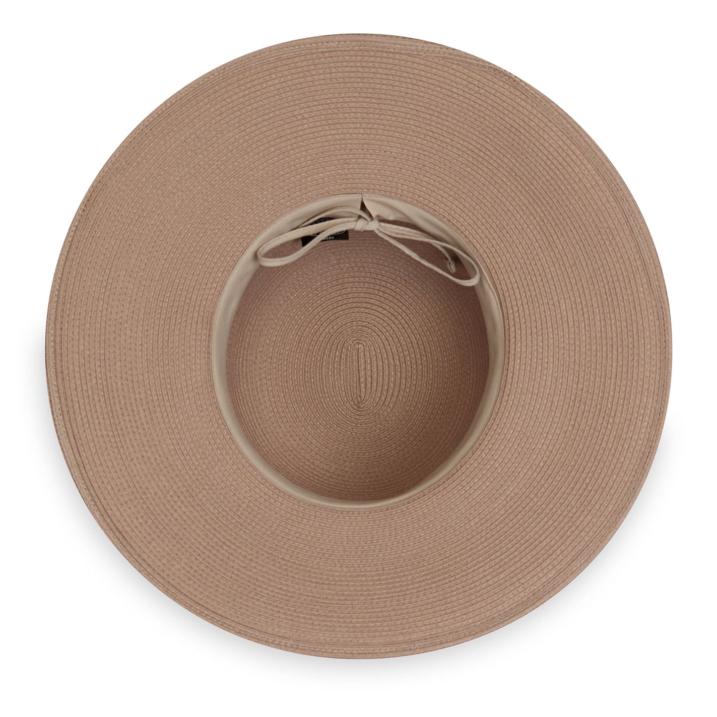Inside view of Margot wide brim sun hat, Taupe
