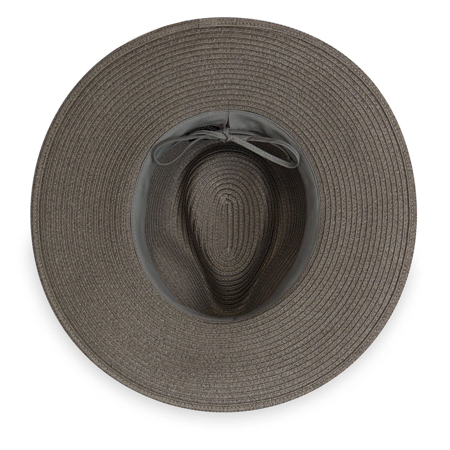 Inside view of Montecito packable fedora sun hat, Graphite