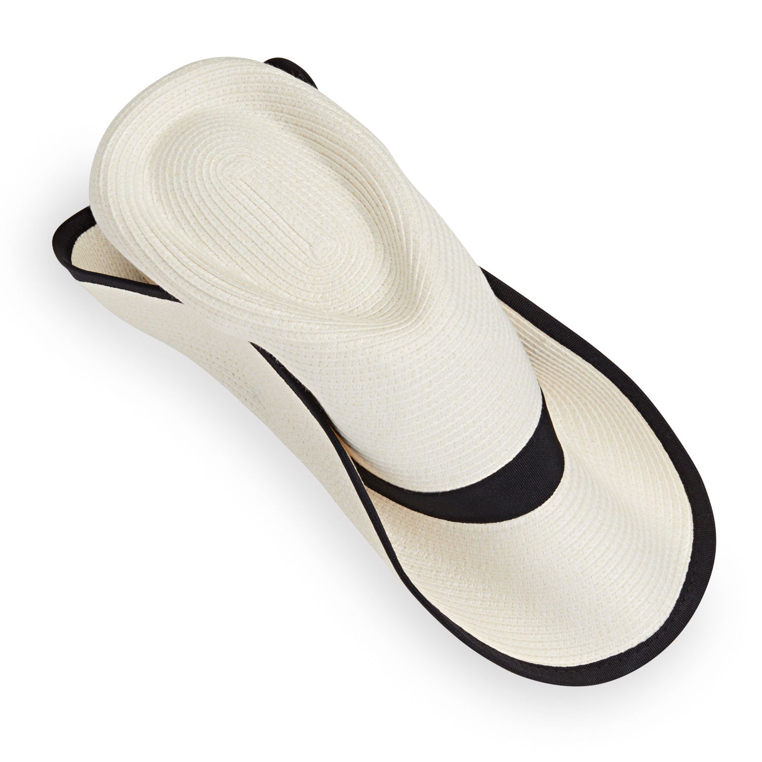 Packing view of Petite Gabi ponytail fedora hat, Ivory