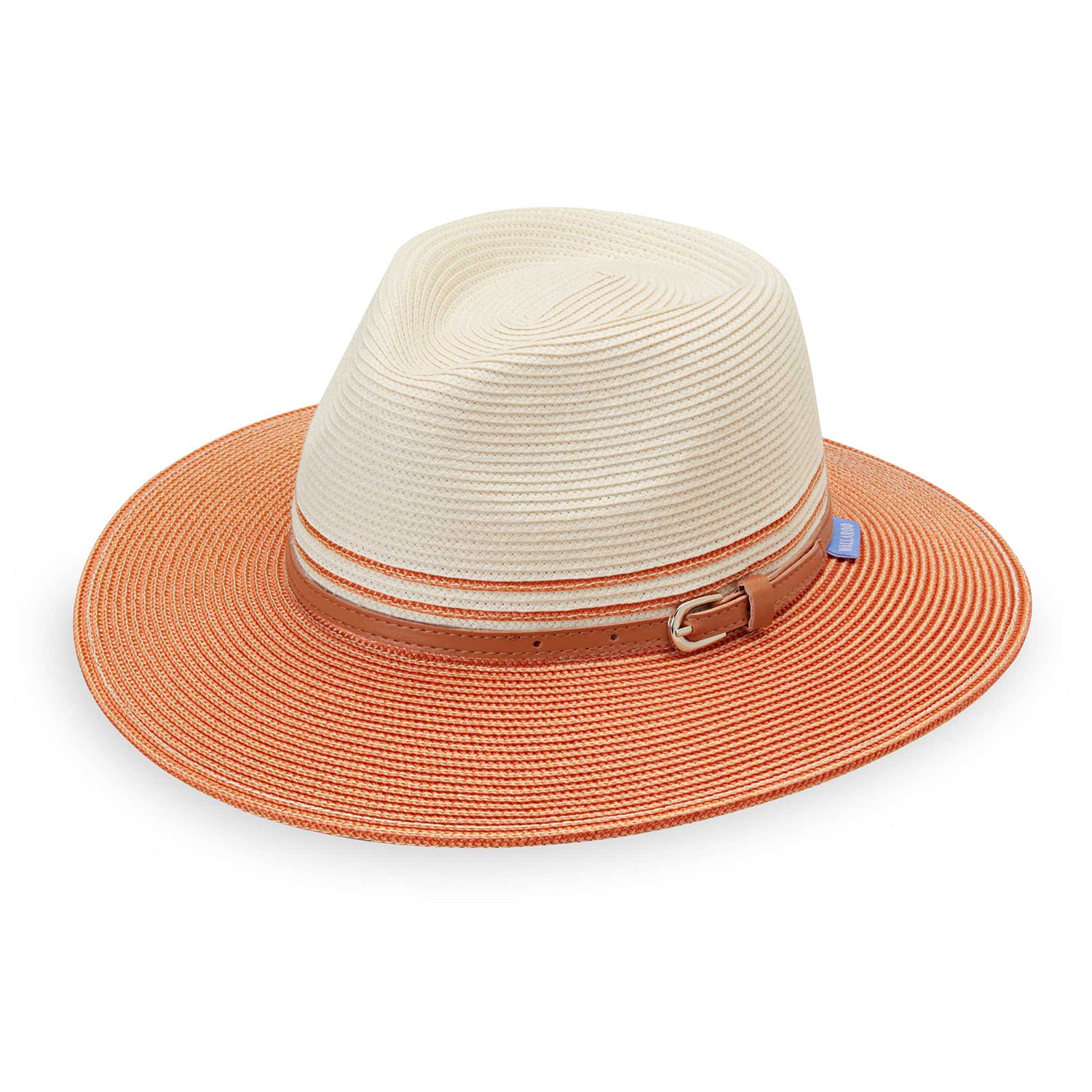 Featuring women's petite fedora summer sun hat by Wallaroo. Made with packable material