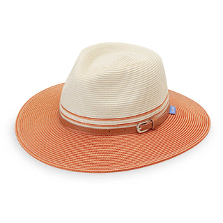 women's petite fedora summer sun hat by Wallaroo. Made with packable material