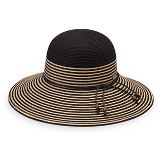 Women's petite marseille sun hat by Wallaroo, featuring a UPF 50+ rating and wide brim