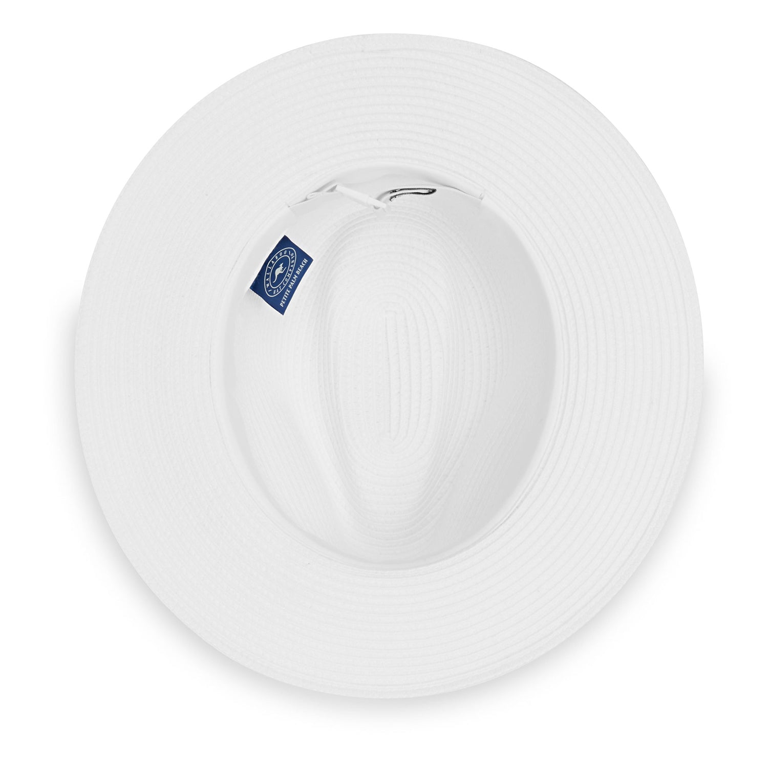 Petite palm beach summer sun hat by Wallaroo, featuring packable material for travel, White
