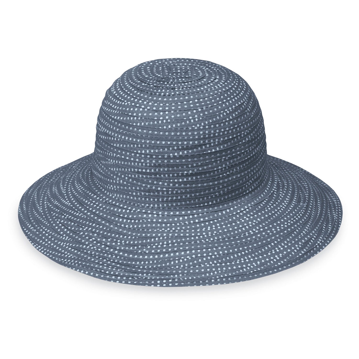 Chapeau Scrunchie Pour Enfant Wallaroo - Turquoise à Points Blancs, Taille Adjustable, Neuf Avec Étiquettes