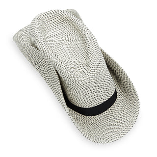 packing view of fedora sun hat by Wallaroo,  Ivory/Black