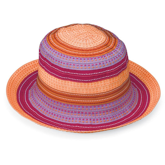 kids bucket style sun hat by Wallaroo, Fuchsia Tones