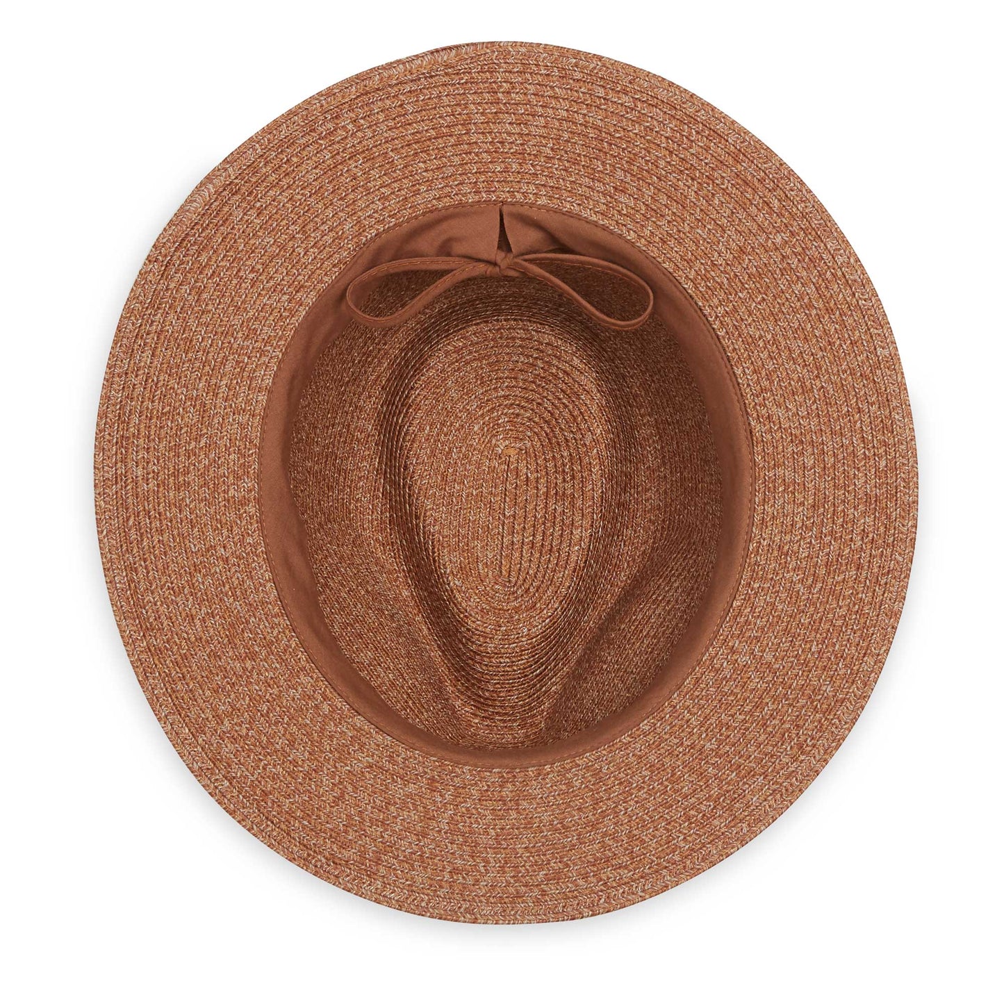Inside of women's Rio fedora travel sun hat, Cinnamon