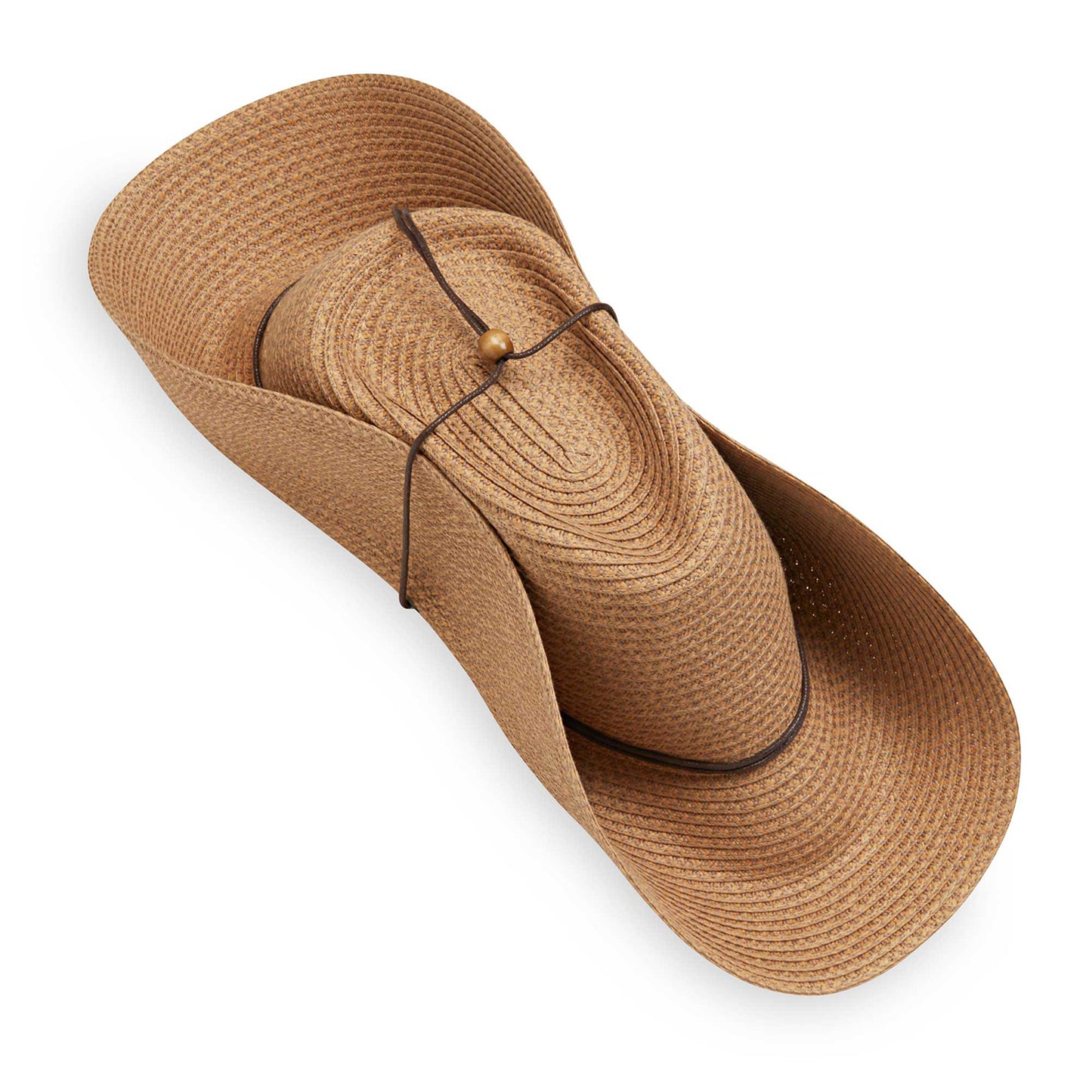 Packing view of Sanibel UPF 50+ fedora for women, camel