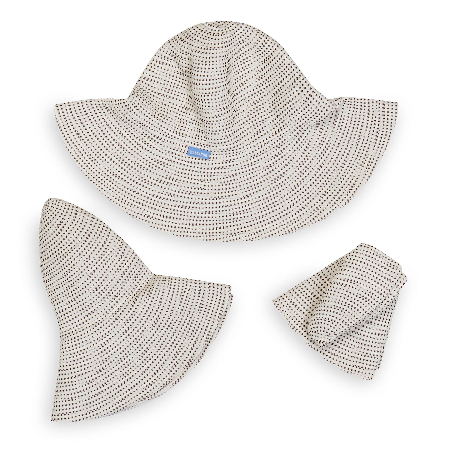 Wallaroo Scrunchie packing photo, Natural/Brown Dots
